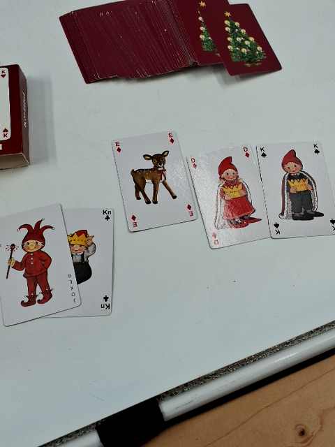 1 spil "julekort"
